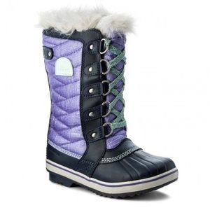 Sorel Kids Lavender and Black Winter Boots